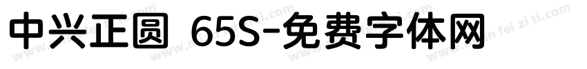 中兴正圆 65S字体转换